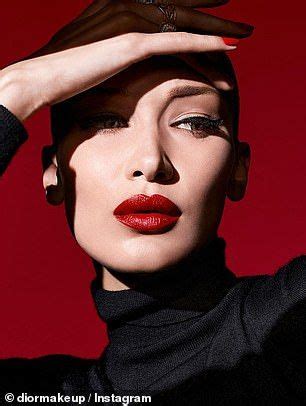 bella hadid dior red lipstick|Bella Hadid slashes a guy with lipstick in CREEPY Dior Makeup ad.